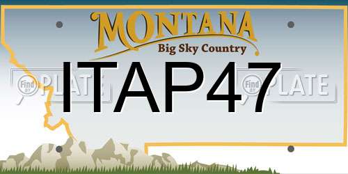 ITAP47 Montana License Plate