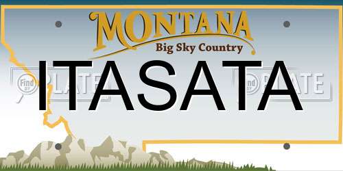 ITASATA Montana License Plate