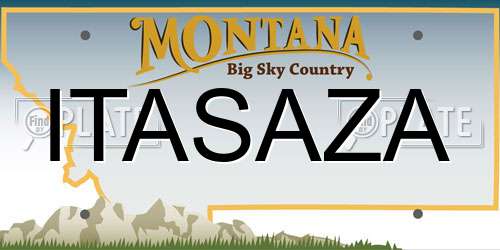 ITASAZA Montana License Plate