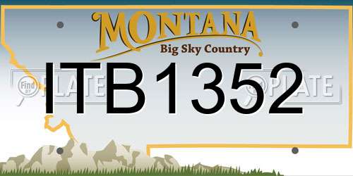 ITB1352 Montana License Plate