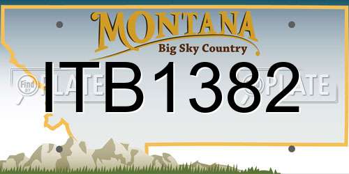 ITB1382 Montana License Plate