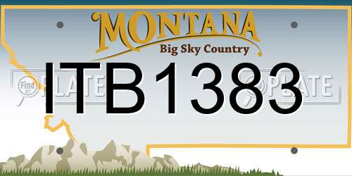 ITB1383 Montana License Plate