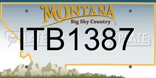 ITB1387 Montana License Plate