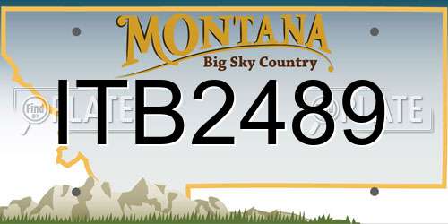 ITB2489 Montana License Plate