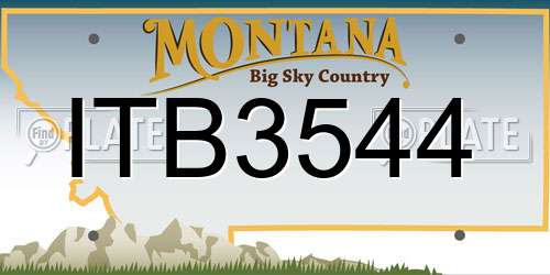 ITB3544 Montana License Plate