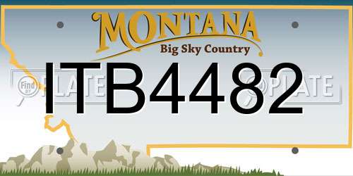 ITB4482 Montana License Plate