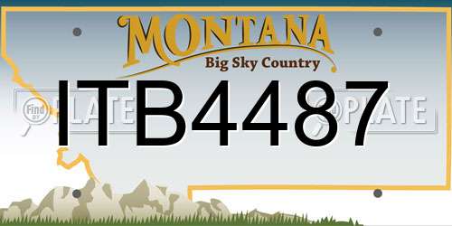 ITB4487 Montana License Plate