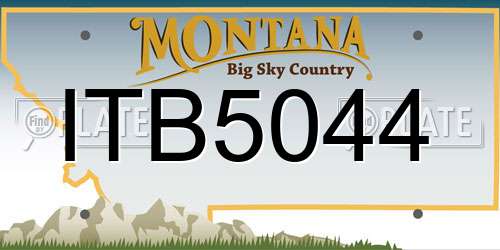 ITB5044 Montana License Plate