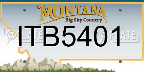 ITB5401 Montana License Plate