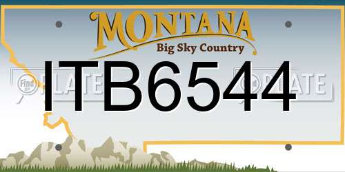 ITB6544 Montana License Plate