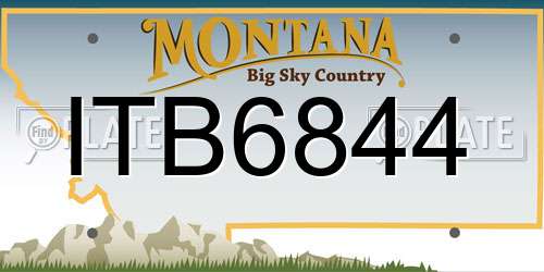 ITB6844 Montana License Plate