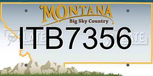 ITB7356 Montana License Plate