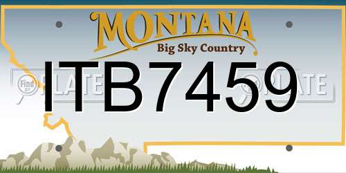 ITB7459 Montana License Plate