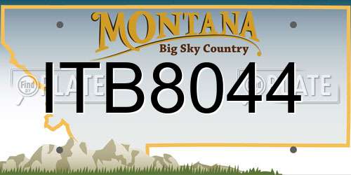 ITB8044 Montana License Plate
