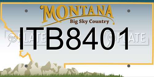 ITB8401 Montana License Plate