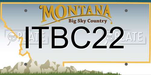 ITBC22 Montana License Plate
