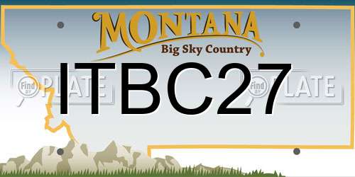 ITBC27 Montana License Plate