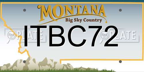 ITBC72 Montana License Plate