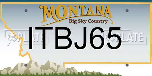 ITBJ65 Montana License Plate