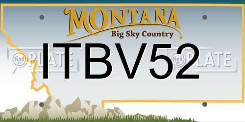 ITBV52 Montana License Plate