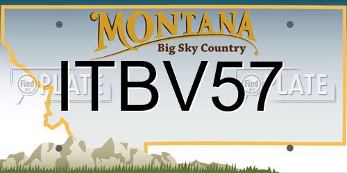 ITBV57 Montana License Plate