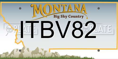 ITBV82 Montana License Plate