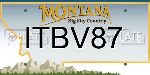 ITBV87 Montana License Plate