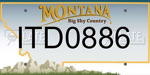 ITD0886 Montana License Plate