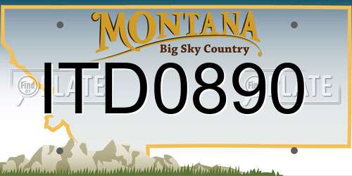 ITD0890 Montana License Plate