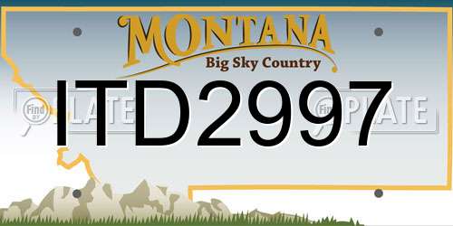 ITD2997 Montana License Plate