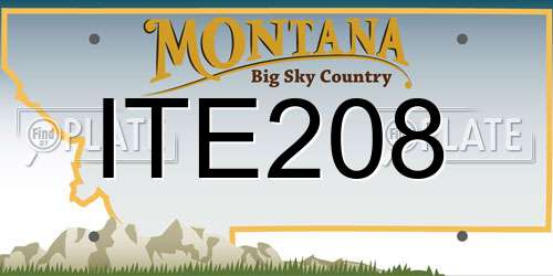 ITE208 Montana License Plate