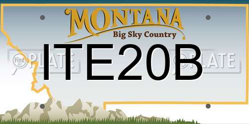 ITE20B Montana License Plate