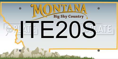 ITE20S Montana License Plate