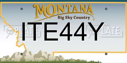 ITE44Y Montana License Plate