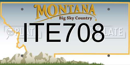 ITE708 Montana License Plate