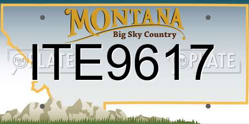 ITE9617 Montana License Plate