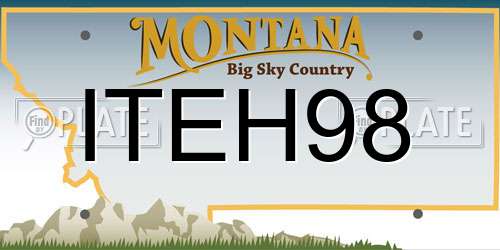 ITEH98 Montana License Plate