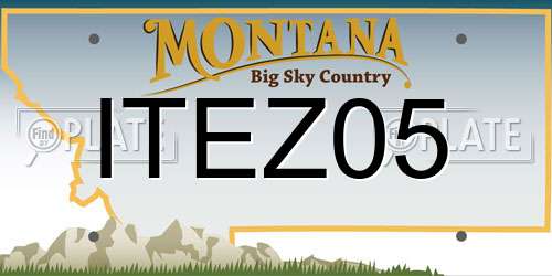 ITEZ05 Montana License Plate