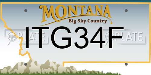 ITG34F Montana License Plate