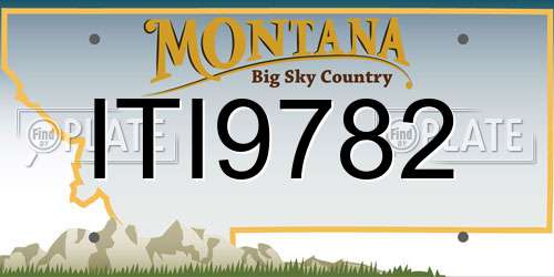ITI9782 Montana License Plate