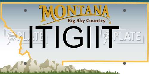 ITIGIIT Montana License Plate