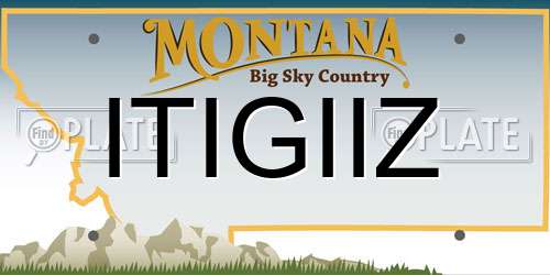 ITIGIIZ Montana License Plate