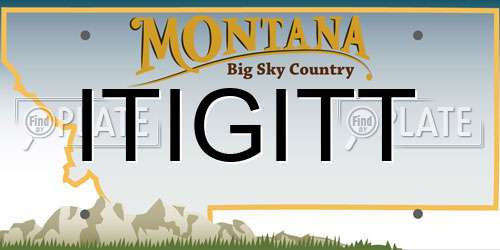 ITIGITT Montana License Plate