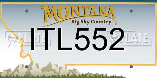 ITL552 Montana License Plate