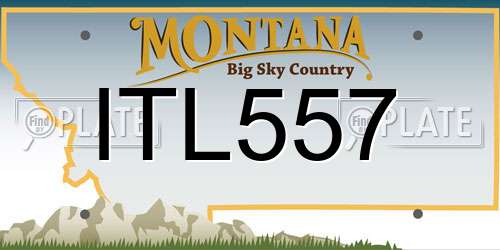 ITL557 Montana License Plate