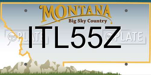 ITL55Z Montana License Plate