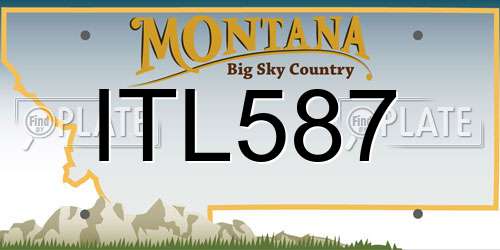 ITL587 Montana License Plate