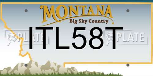 ITL58T Montana License Plate