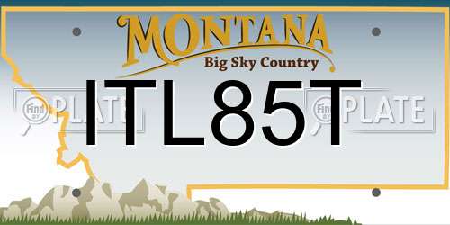ITL85T Montana License Plate