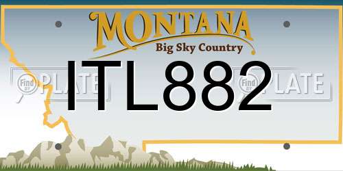 ITL882 Montana License Plate